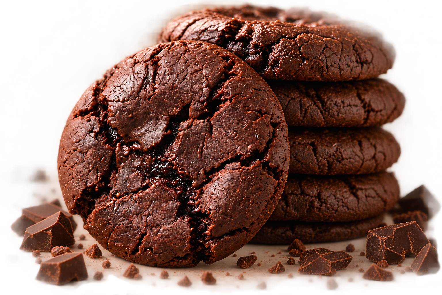 Rich chocolate fiber cookies